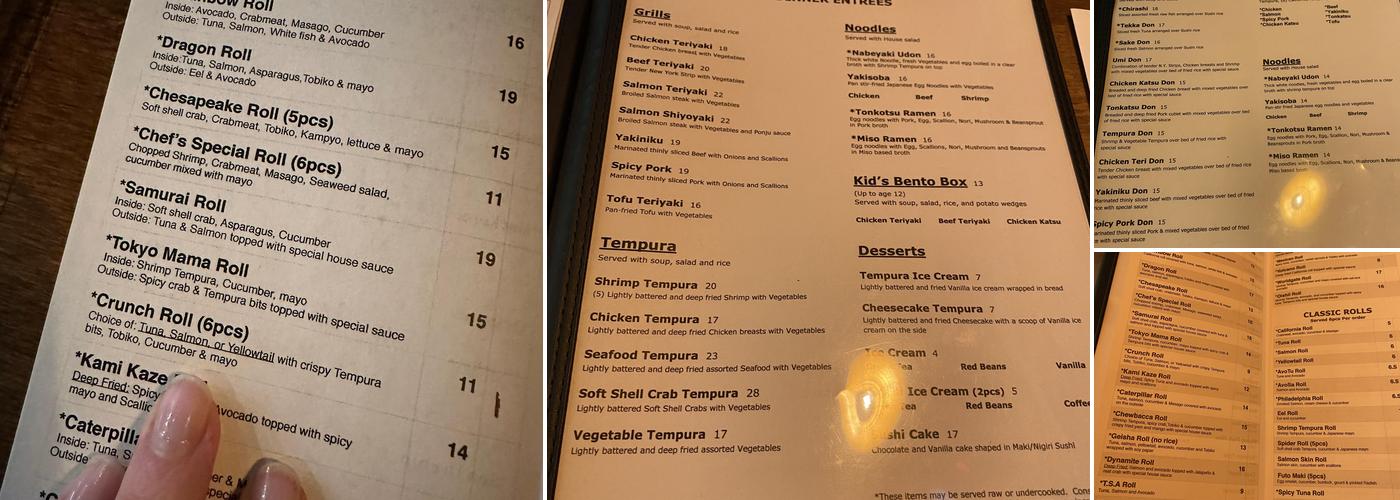 Sushi Umi Herndon Menu