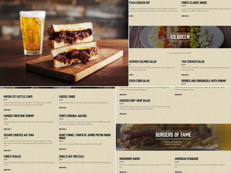 Ford's Garage St. Augustine Menu