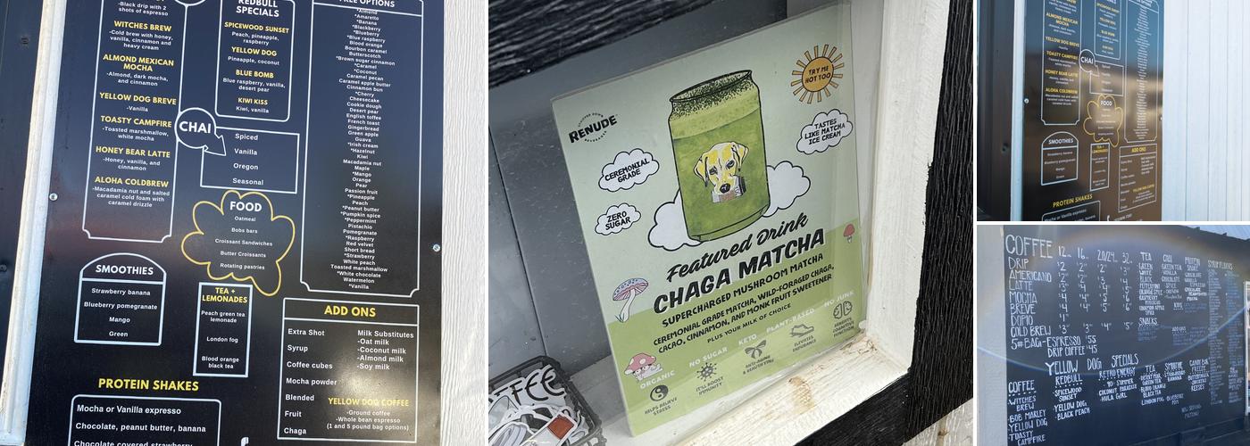 Yellow Dog Coffee Co. Menu