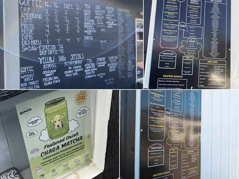 Yellow Dog Coffee Co. Menu