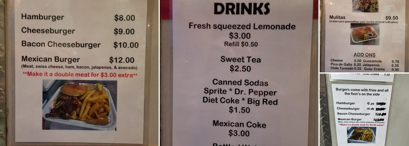 Taco Rose Menu