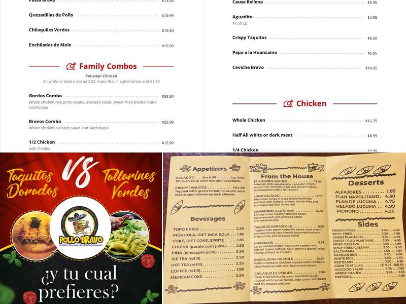 Pollo Bravo Express Menu