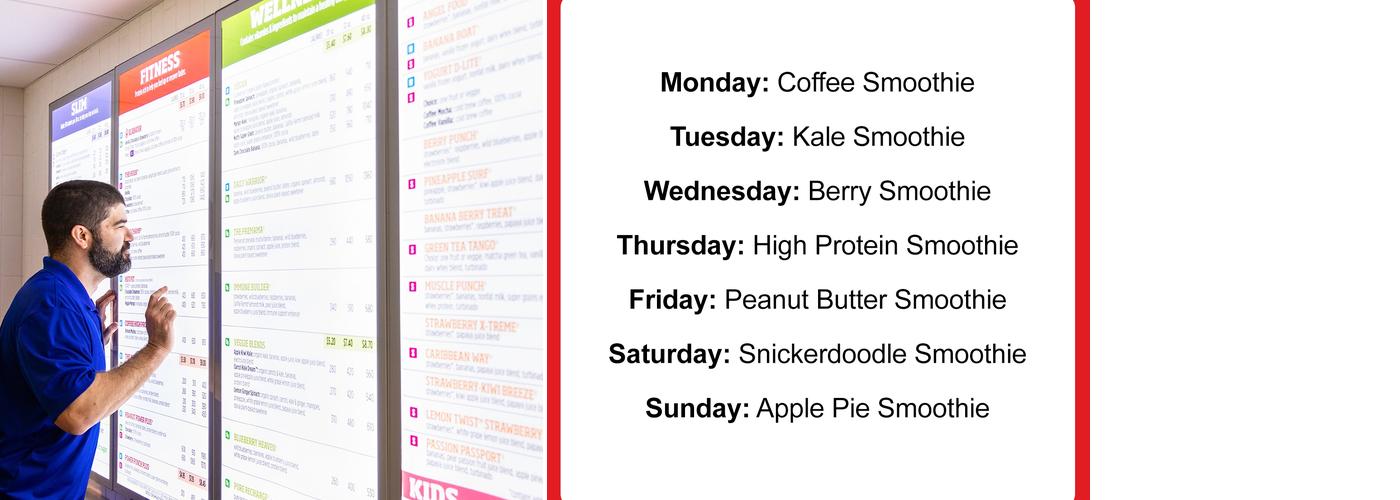 Smoothie King Menu