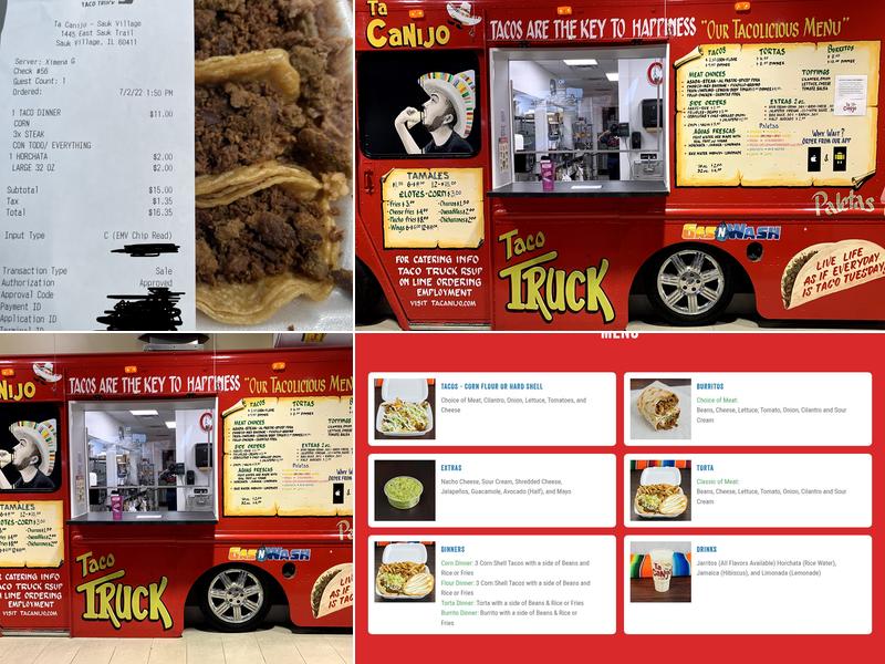 Ta Canijo Menu