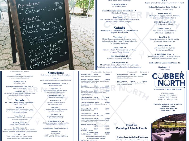 Cobber North Menu