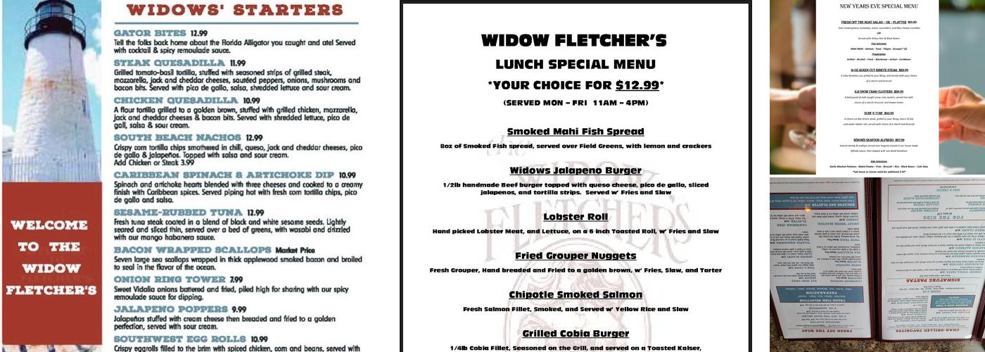The Widow Fletcher's Menu