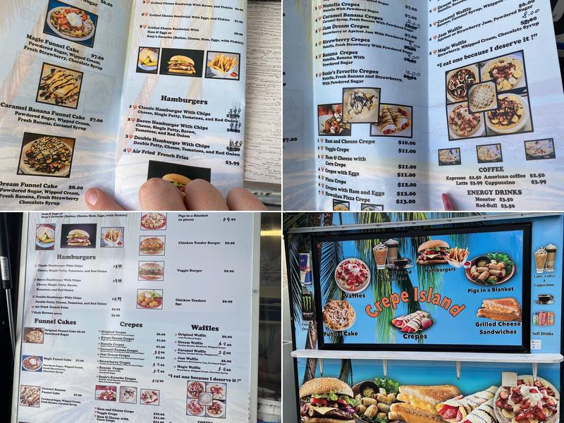 Crepe Island LLC Menu