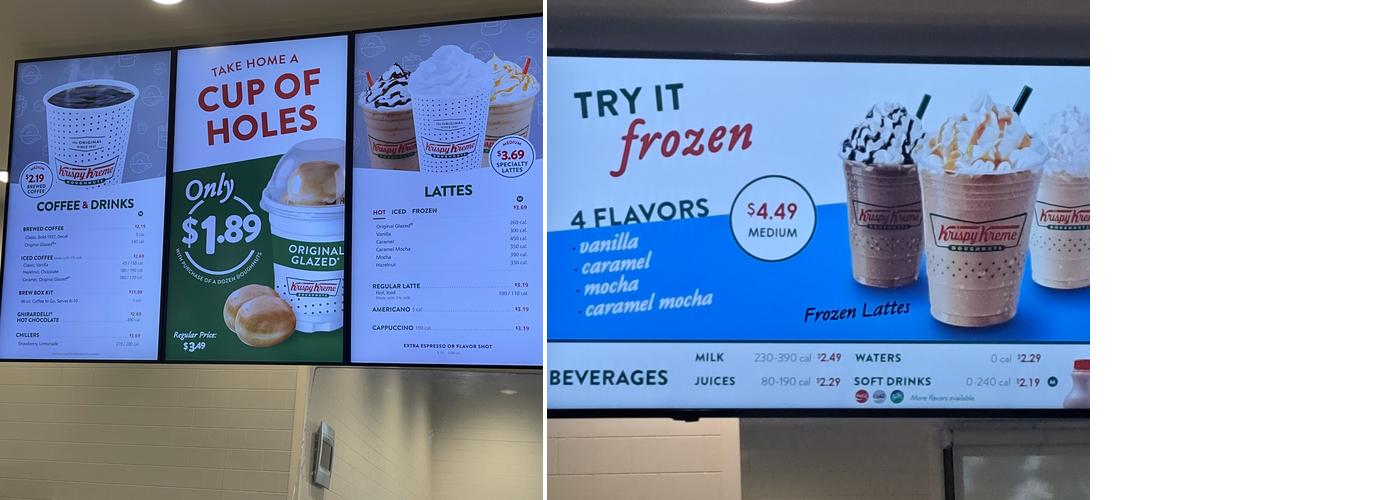Krispy Kreme Menu