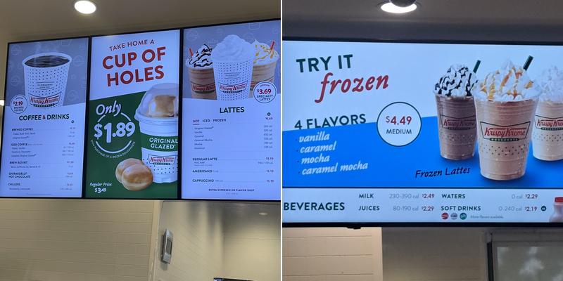 Krispy Kreme Menu