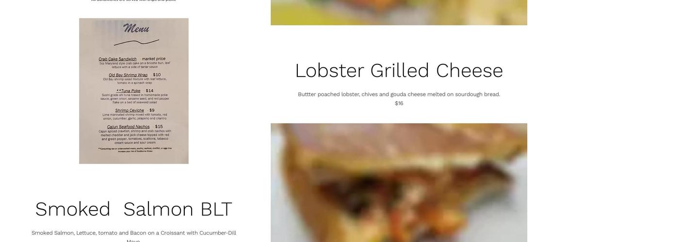 Cove Fish Market Menu