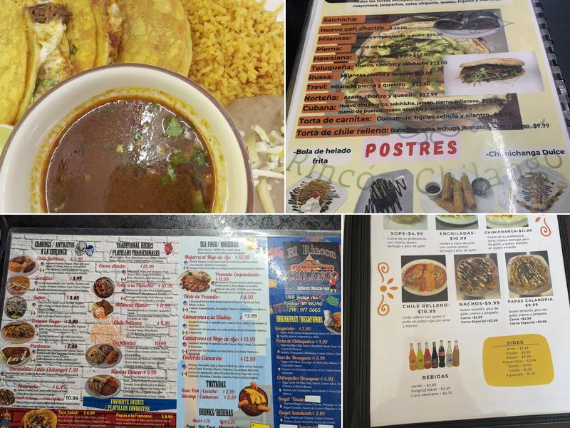 El Rincon Chilango Menu