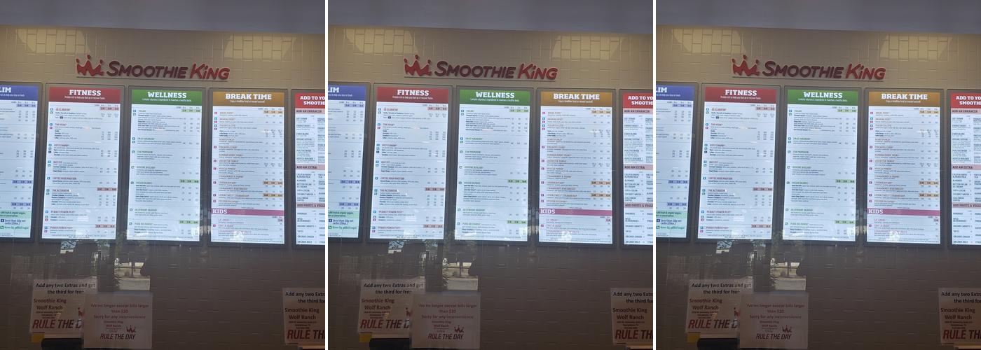 Smoothie King Menu