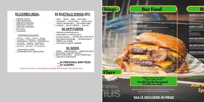 MOONEY'S KITCHEN Menu