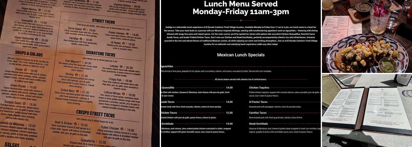El Dorado Cantina - Tivoli Village Menu