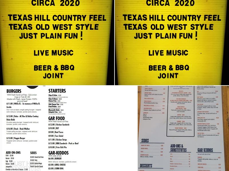 Gar Hole Menu