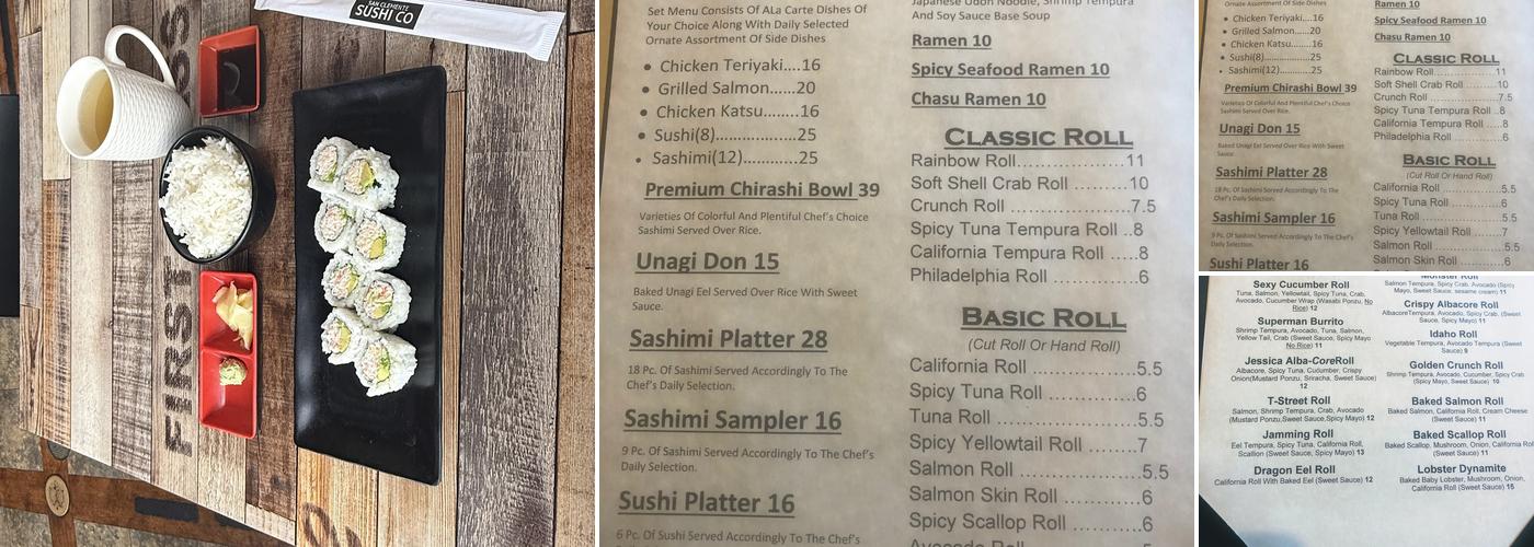 San Clemente Sushi Company Menu