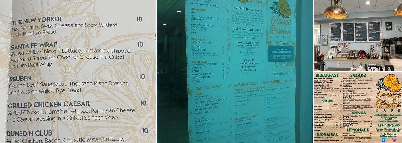 Orange Blossom Menu