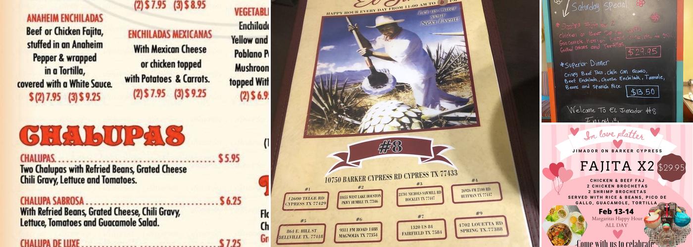 El Jimador Mexican Grill #8 Menu