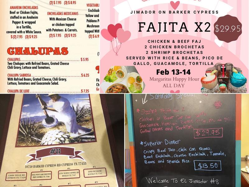 El Jimador Mexican Grill #8 Menu