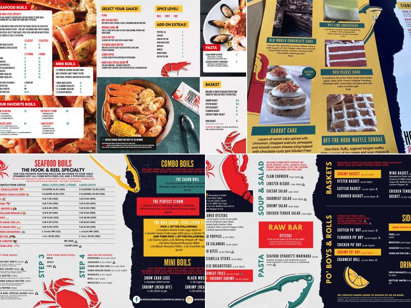Hook & Reel Cajun Seafood & Bar Menu