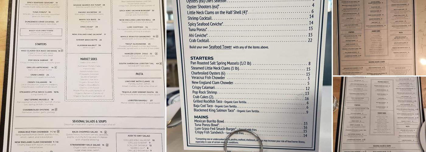 Lure Fish House Menu