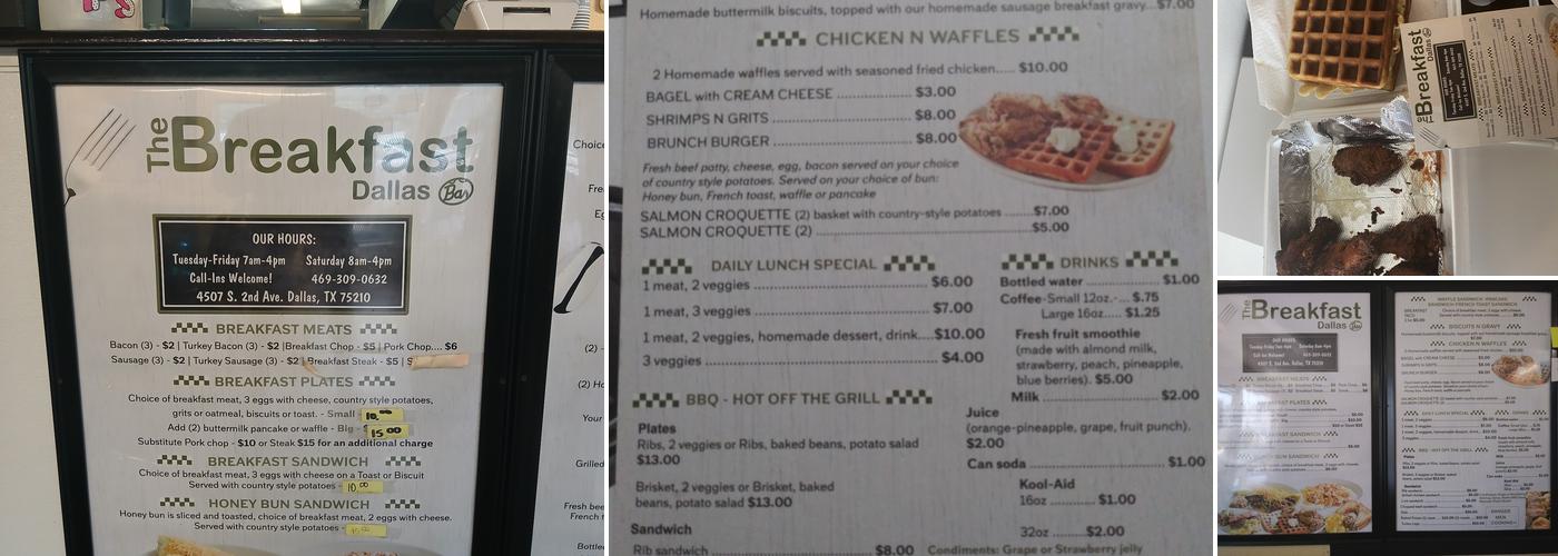 The Breakfast Bar Menu