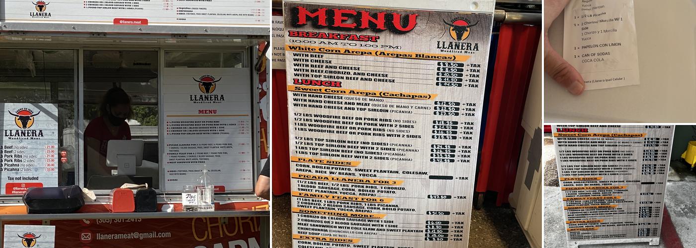 Llanera Carne En Vara / Woodfired Meat Menu