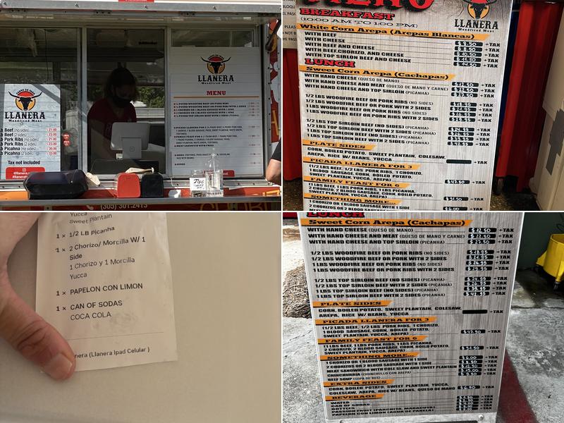 Llanera Carne En Vara / Woodfired Meat Menu