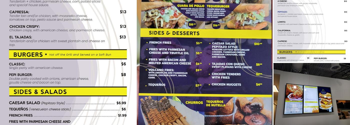 Pepitazo Menu