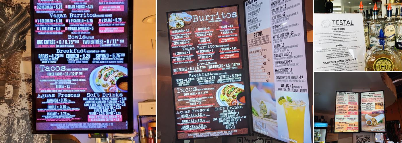 Testal Mexican Kitchen Menu
