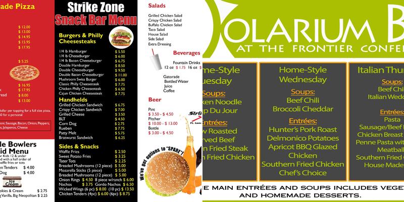 Solarium Lunch Buffet Menu