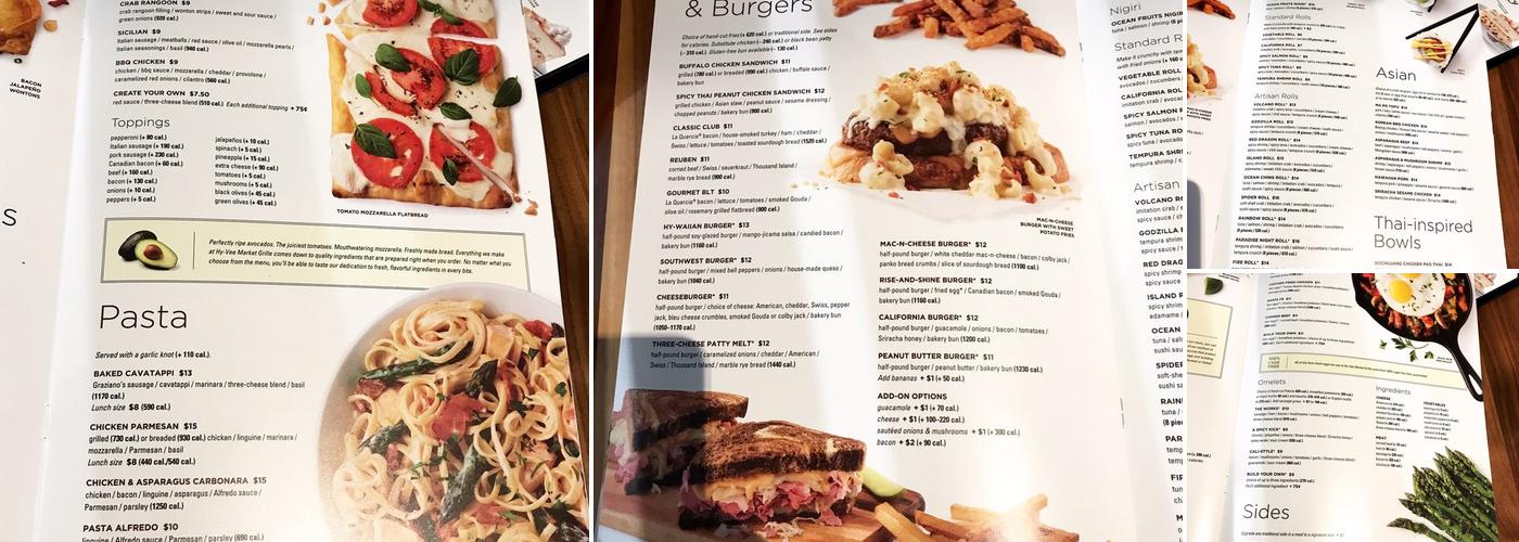 Hy-Vee Market Grille Menu