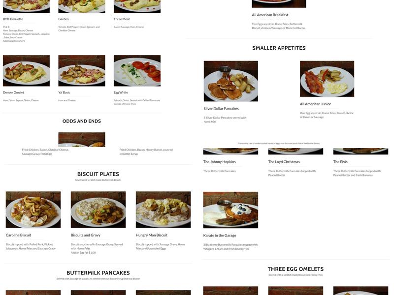 Main Street Biscuit Company Menu