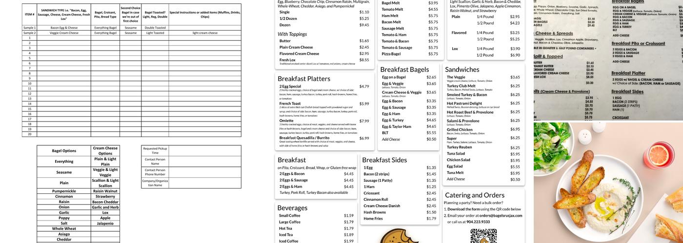 Bagels 'r US & Deli #3 Menu