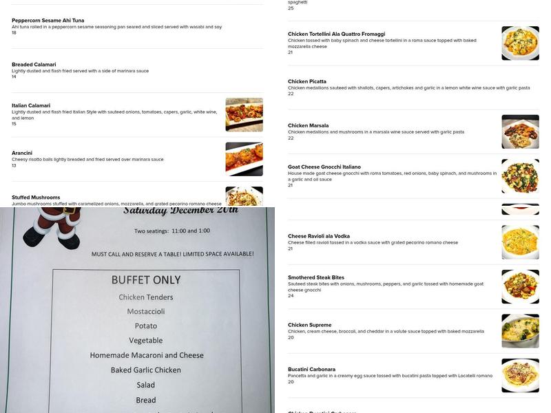 Quatro's Menu