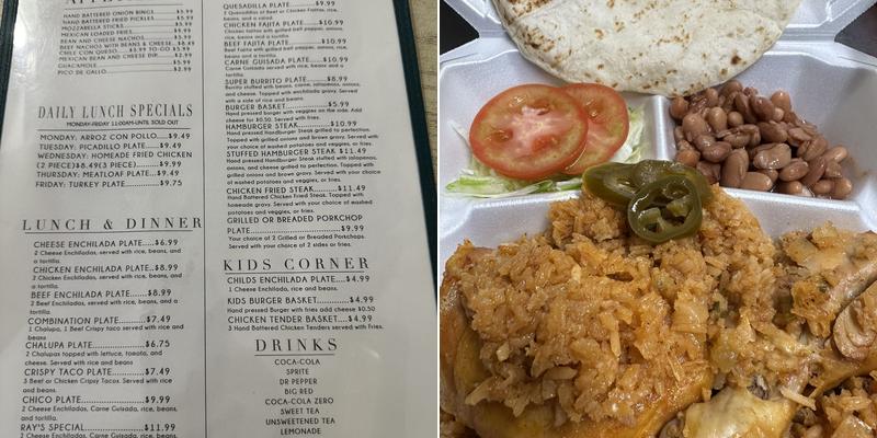 Ray’s Cafe Menu