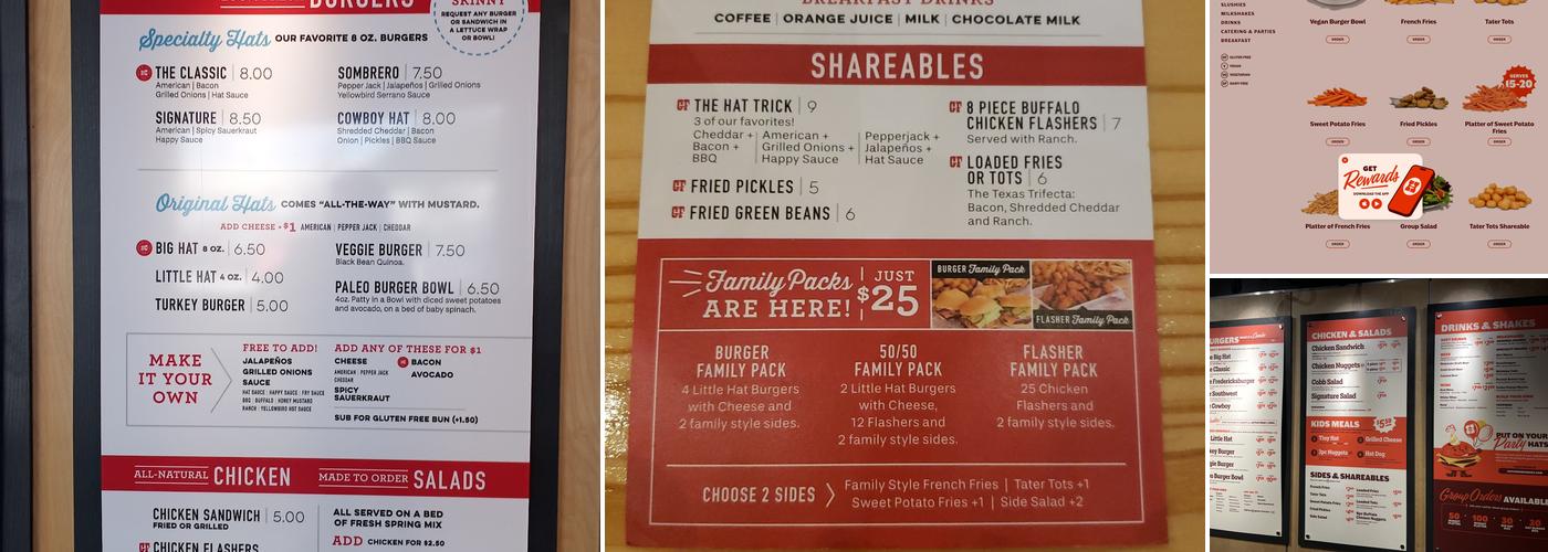Hat Creek Burger Company Menu