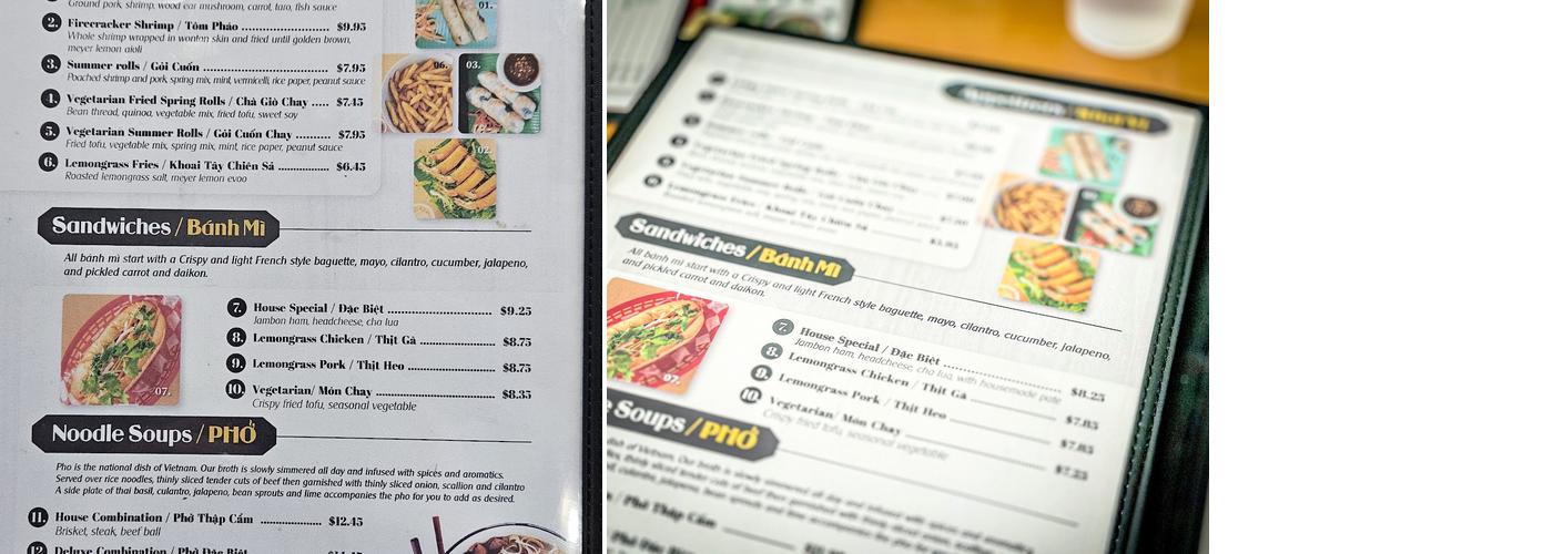 Pho 46 Menu