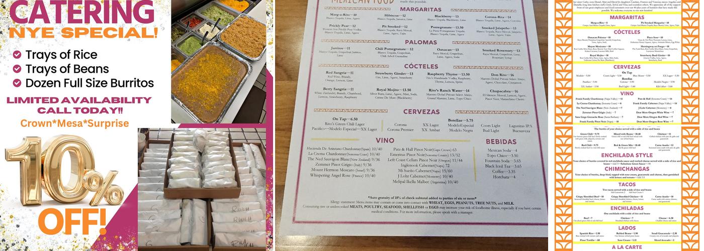 Rito's Mexican Food Menu