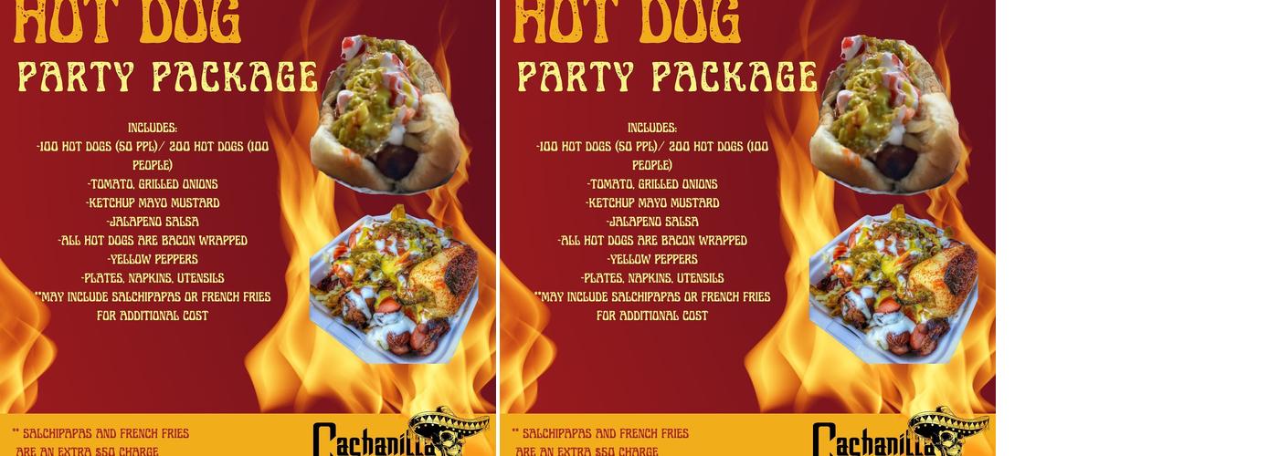 Cachanilla Hotdogs Menu