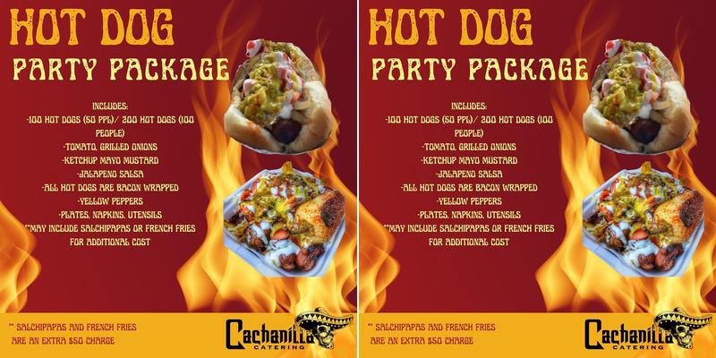 Cachanilla Hotdogs Menu