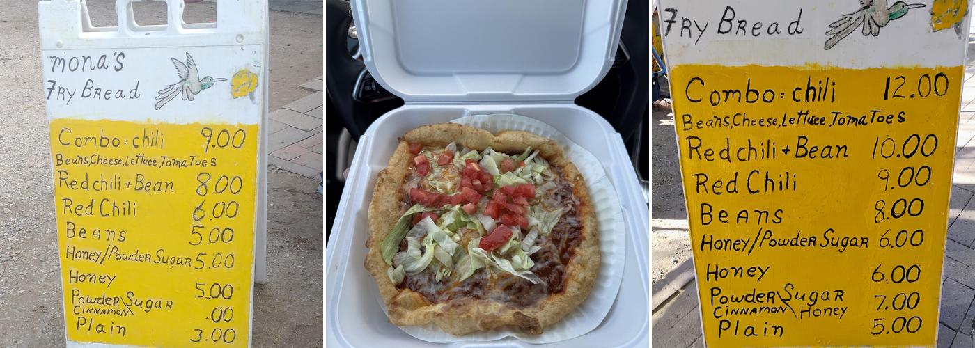 Mona's Frybread Menu