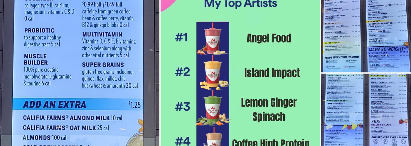Smoothie King Menu