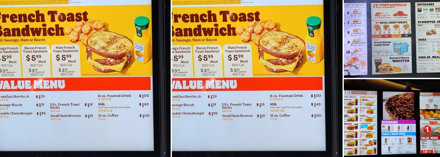 Burger King Menu
