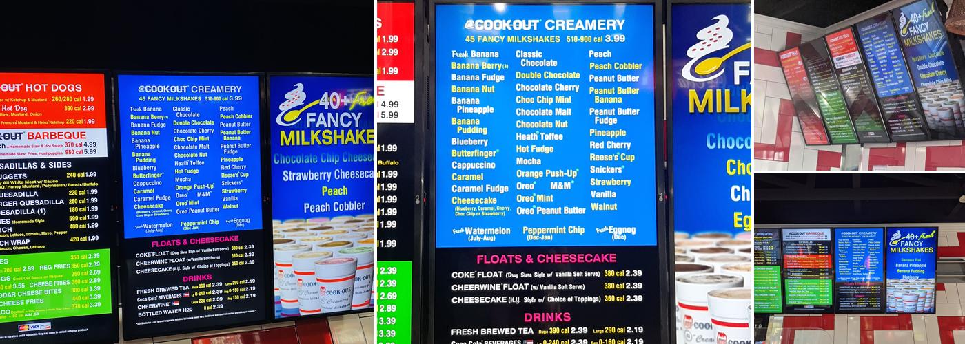 Cook Out Menu