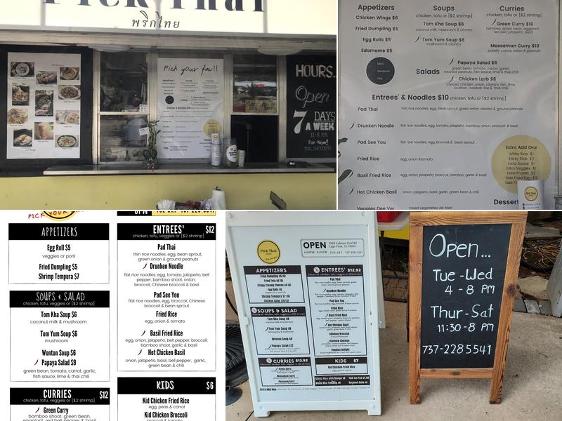 Pick Thai พริกไทย Menu