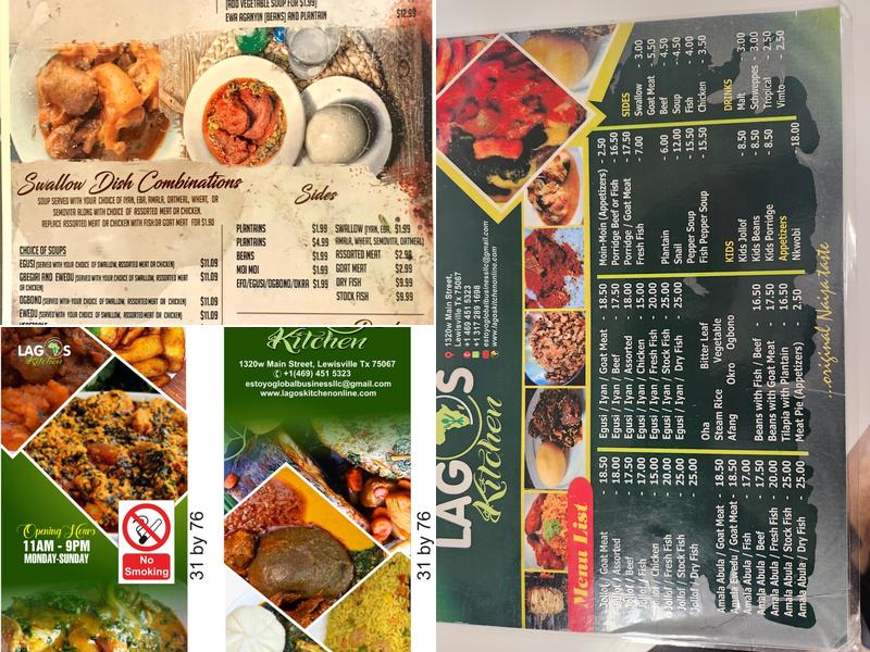 Lagos Kitchen - Lewisville Menu
