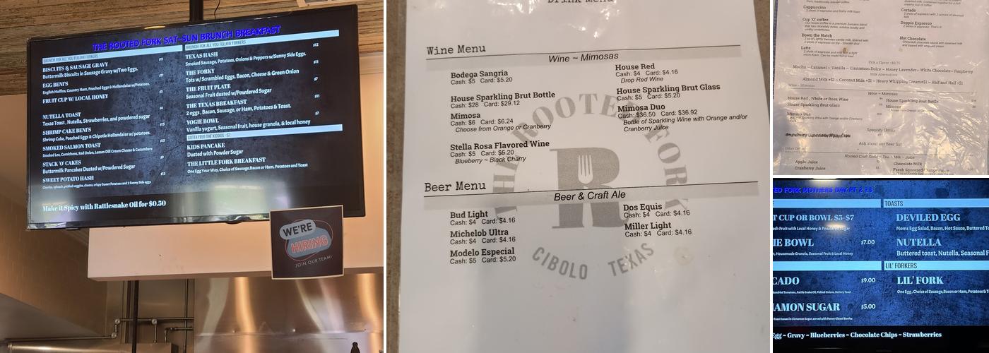 The Rooted Fork Menu