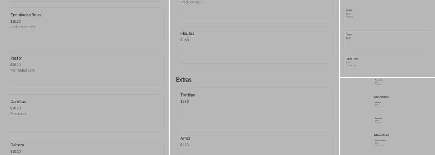Birria Menu