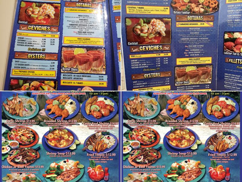El 7 Mares Menu